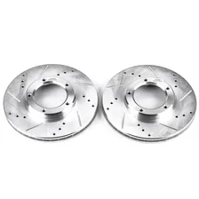 Front DRILLEDSLOTTED ROTOR PAIR for Toyota Tacoma image 2