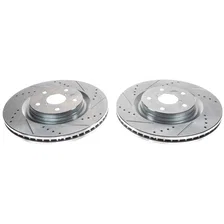 Front DRILLEDSLOTTED ROTOR PAIR for Subaru Forester image 2