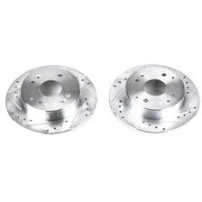 Rear DRILLEDSLOTTED ROTOR PAIR image 2