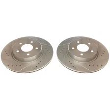 Rear DRILLEDSLOTTED ROTOR PAIR for INFINITI image 2