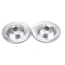 Rear DRILLEDSLOTTED ROTOR PAIR for Dodge image 2