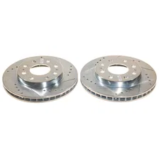 Front DRILLEDSLOTTED ROTOR PAIR image 2