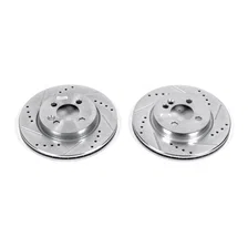 Front DRILLEDSLOTTED ROTOR PAIR for Mini Cooper image 2