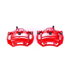 Front RED CALIPER PAIR W/BRKT image 2