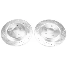 Rear DRILLEDSLOTTED ROTOR PAIR for Honda Odyssey image 2