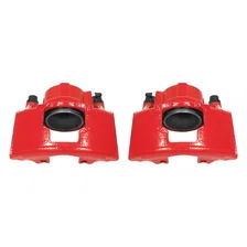 Front RED CALIPER PAIR W/O BRKT image 2