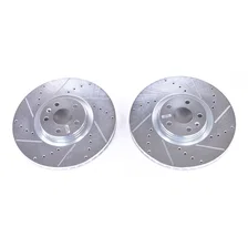 Front DRILLEDSLOTTED ROTOR PAIR for Volvo image 2