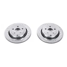 Rear DRILLEDSLOTTED ROTOR PAIR image 2