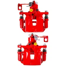 Rear RED CALIPER PAIR W/BRKT image 3