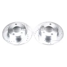 Rear DRILLEDSLOTTED ROTOR PAIR for Audi A6 Quattro image 2