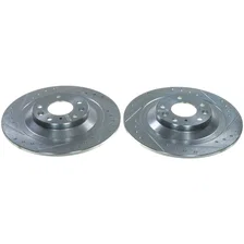 Rear DRILLEDSLOTTED ROTOR PAIR for Mazda CX-50 image 1
