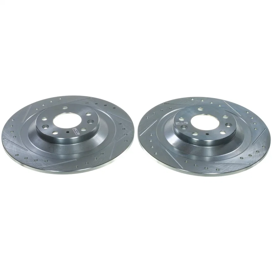 Rear DRILLEDSLOTTED ROTOR PAIR for Mazda CX-50