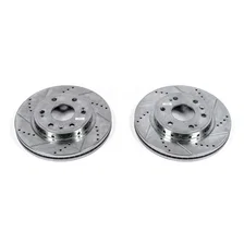 Front DRILLEDSLOTTED ROTOR PAIR for Chevrolet Tahoe image 2