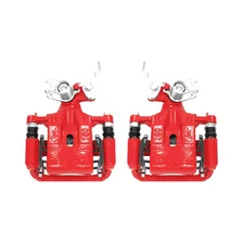 Rear RED CALIPER PAIR W/BRKT image 2