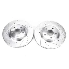 Front DRILLEDSLOTTED ROTOR PAIR image 2