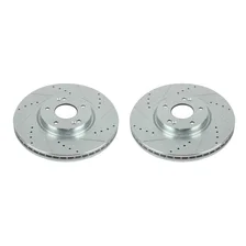 Front DRILLEDSLOTTED ROTOR PAIR for Hyundai Veracruz image 2