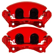 Front RED CALIPER PAIR W/BRKT for Jeep Wrangler image 2
