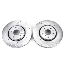 Front DRILLEDSLOTTED ROTOR PAIR for INFINITI image 2