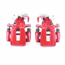 Rear RED CALIPER PAIR W/BRKT image 2