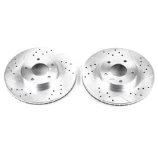 Front DRILLEDSLOTTED ROTOR PAIR image 2