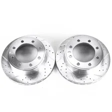 Rear DRILLEDSLOTTED ROTOR PAIR for Ford image 2