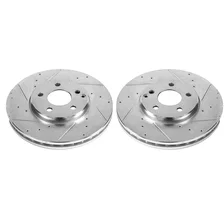 Front DRILLEDSLOTTED ROTOR PAIR for Mercedes-Benz image 2