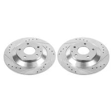 Rear DRILLEDSLOTTED ROTOR PAIR for Mazda image 2