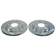 Rear DRILLEDSLOTTED ROTOR PAIR image 1