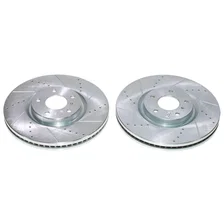 Front DRILLEDSLOTTED ROTOR PAIR for INFINITI image 2