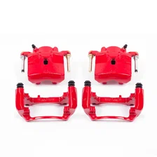 Front RED CALIPER PAIR W/BRKT image 2