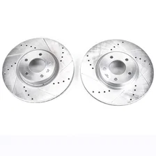 Front DRILLEDSLOTTED ROTOR PAIR for Mazda 3 image 2