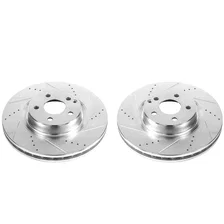 Front DRILLEDSLOTTED ROTOR PAIR for Mercedes-Benz image 2