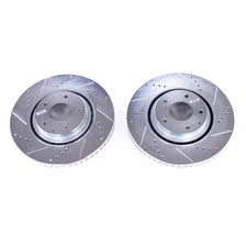 Front DRILLEDSLOTTED ROTOR PAIR for Mazda image 2
