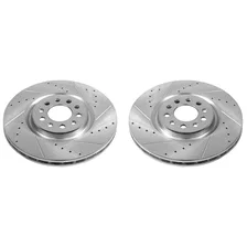 Front DRILLEDSLOTTED ROTOR PAIR image 2