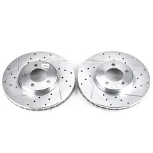 Front DRILLEDSLOTTED ROTOR PAIR image 2