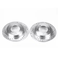Rear DRILLEDSLOTTED ROTOR PAIR for Volvo image 2