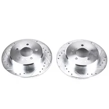Rear DRILLEDSLOTTED ROTOR PAIR image 2