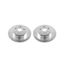 Rear DRILLEDSLOTTED ROTOR PAIR for Lexus image 2