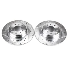 Rear DRILLEDSLOTTED ROTOR PAIR for BMW image 2