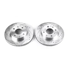 Front DRILLEDSLOTTED ROTOR PAIR for Honda image 2