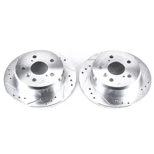 Rear DRILLEDSLOTTED ROTOR PAIR image 2