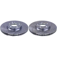 Front DRILLEDSLOTTED ROTOR PAIR for Mini image 1
