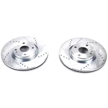 Front DRILLEDSLOTTED ROTOR PAIR image 2