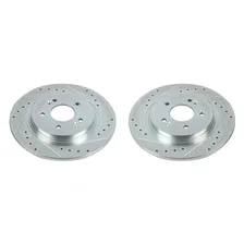 Rear DRILLEDSLOTTED ROTOR PAIR image 2