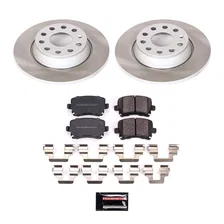 Rear SEMI-COATED ROTOR KIT for Volkswagen Eos image 1