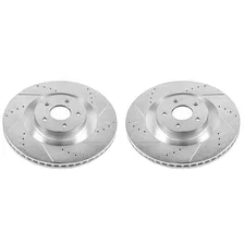 Front DRILLEDSLOTTED ROTOR PAIR for Ford Focus image 2