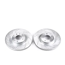 Front DRILLEDSLOTTED ROTOR PAIR for Mazda CX-9 image 2