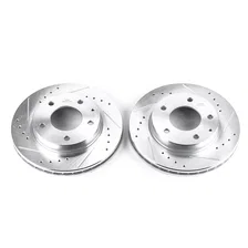 Front DRILLEDSLOTTED ROTOR PAIR image 2