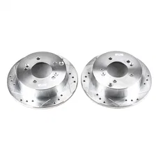 Rear DRILLEDSLOTTED ROTOR PAIR image 2