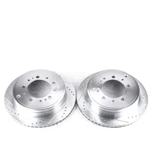 Rear DRILLEDSLOTTED ROTOR PAIR image 2